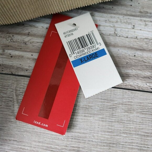 Izod Mens XL Corduroy Blazer Jacket Cedarwood Khaki Tan New With Tags - Picture 10 of 16